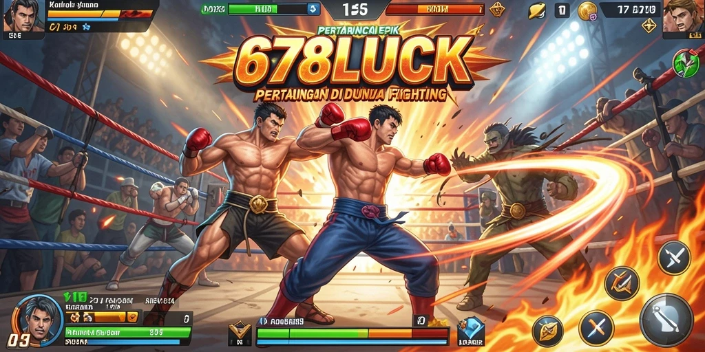 Screenshot gameplay 678LUCK menampilkan aksi pertarungan yang mendebarkan.