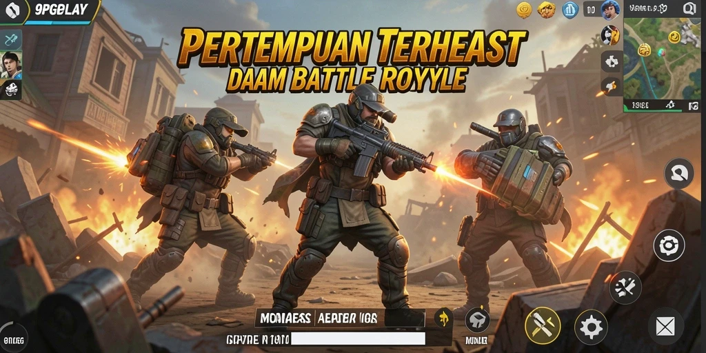 Tampilan seru gameplay Battle Royale di 95PGPLAY, pertarungan gladiator intens di arena.