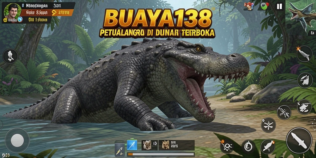 Tangkapan layar gameplay BUAYA138 yang menampilkan dunia terbuka yang luas.