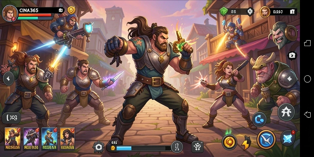 Tampilan gameplay CINA365 yang penuh aksi dan keseruan.
