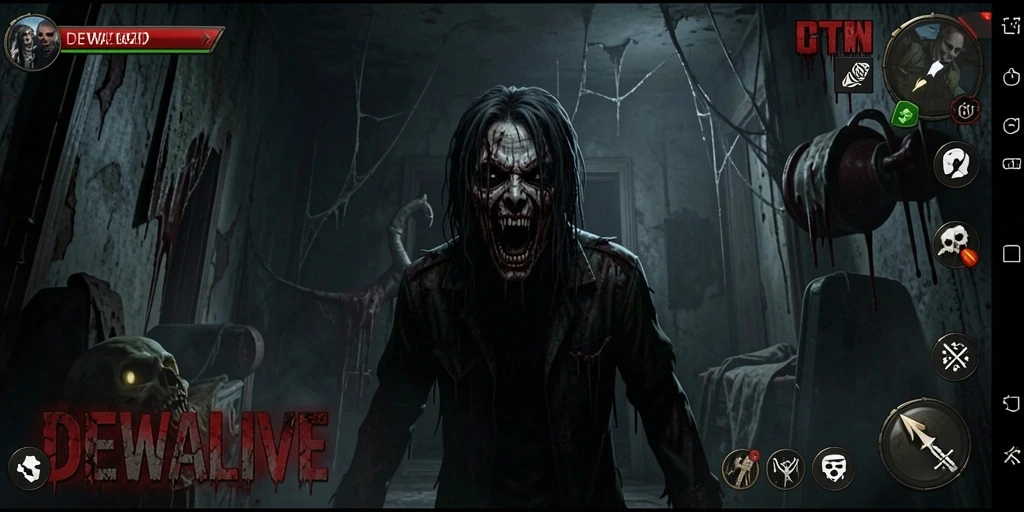Gameplay DEWALIVE yang mencekam dan penuh ketegangan.