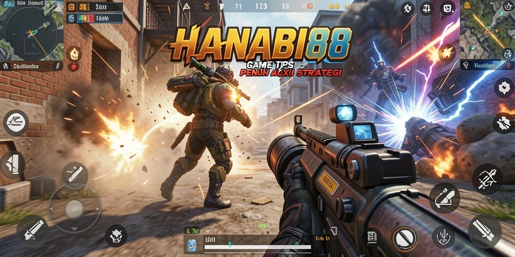 Tampilan aksi seru dalam HANABI88 dengan gameplay TPS yang intens.