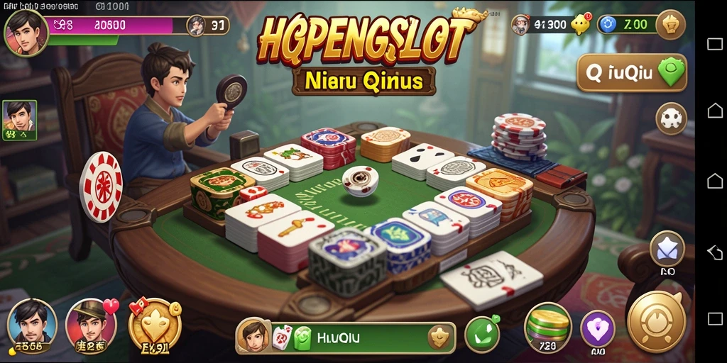 Tangkapan layar gameplay QiuQiu HOPENGSLOT yang menarik.