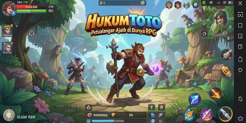 Tampilan gameplay HUKUMTOTO yang menakjubkan di dunia RPG.