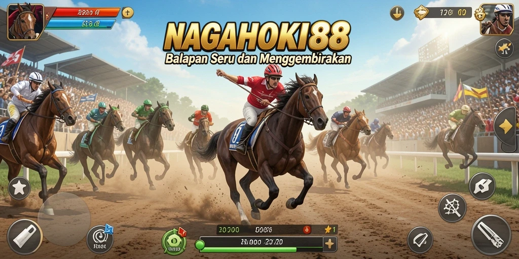 Gameplay Racing NAGAHOKI88 yang mendebarkan dan memukau.
