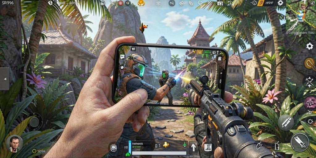 Tangkapan layar dari gameplay intens di SR996 yang mendebarkan.