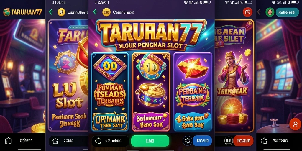 Screenshot gameplay TARUHAN77 dengan gulungan slot yang menarik.