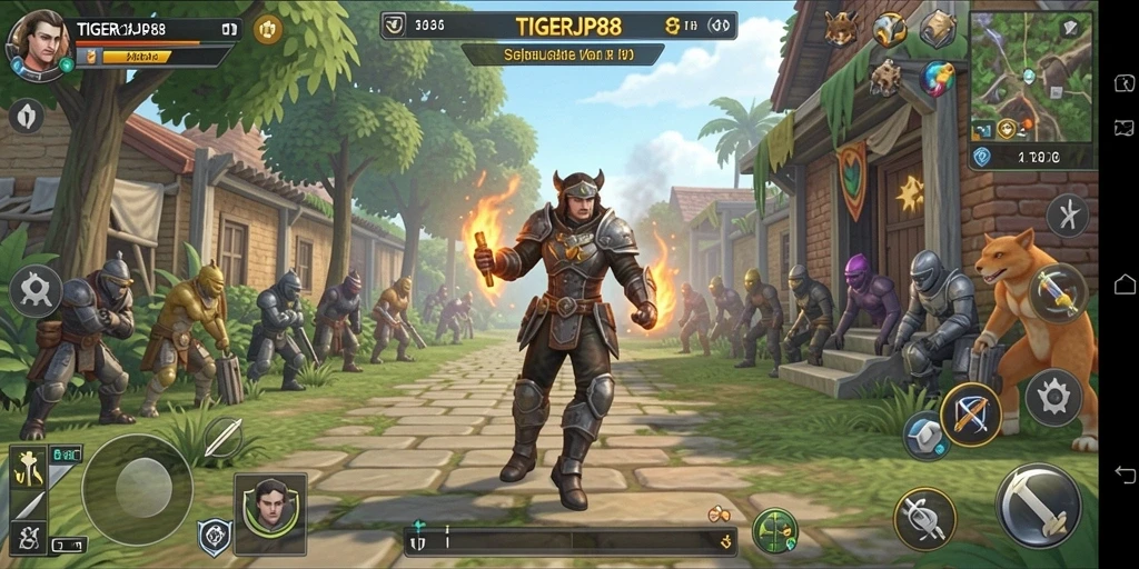 Screenshot grafik memukau dari gameplay TIGERJP88 yang interaktif.