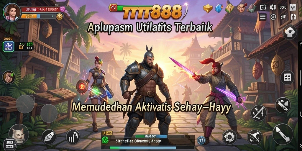 Screenshot utama TTT888 yang menampilkan antarmuka aplikasi Utility.