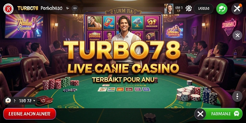 Tampilan gameplay Live Casino yang mendebarkan di TURBO78.