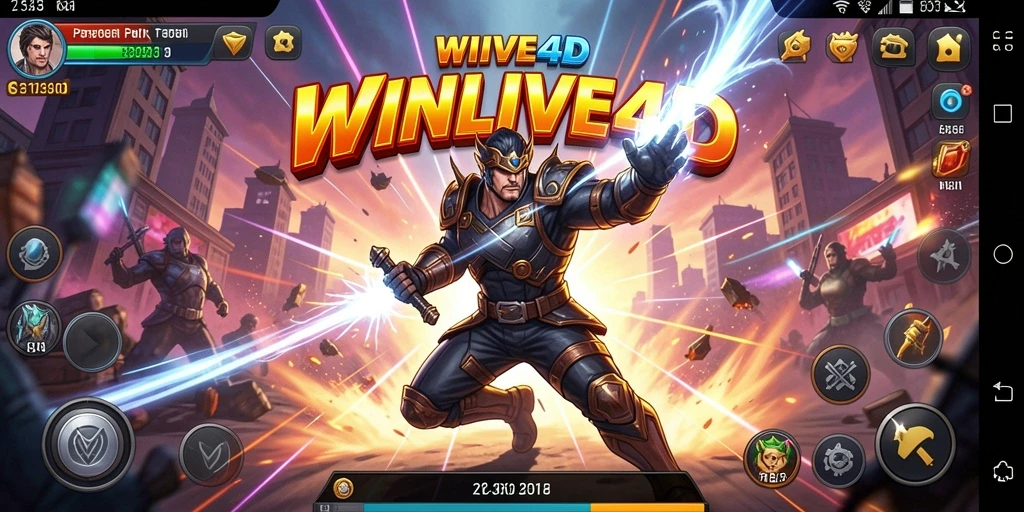 Tampilan aksi mendebarkan dalam gameplay WINLIVE4D.