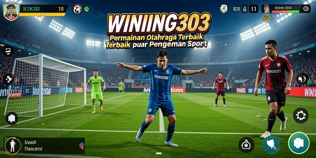 Tangkapan layar utama WINNING303 menampilkan pertandingan olahraga yang intens dan seru.