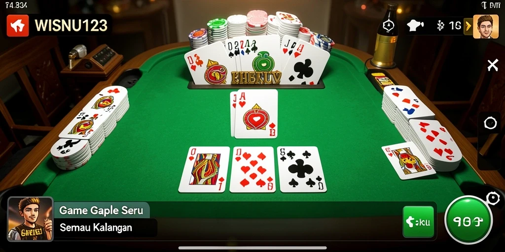 Screenshot gameplay seru WISNU123 dengan teman-teman.